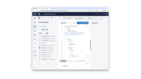 Screenshot of Vessel API