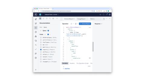 Screenshot of Vessel API